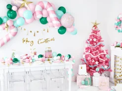 Pink Candy Cane Foil Balloon 32"