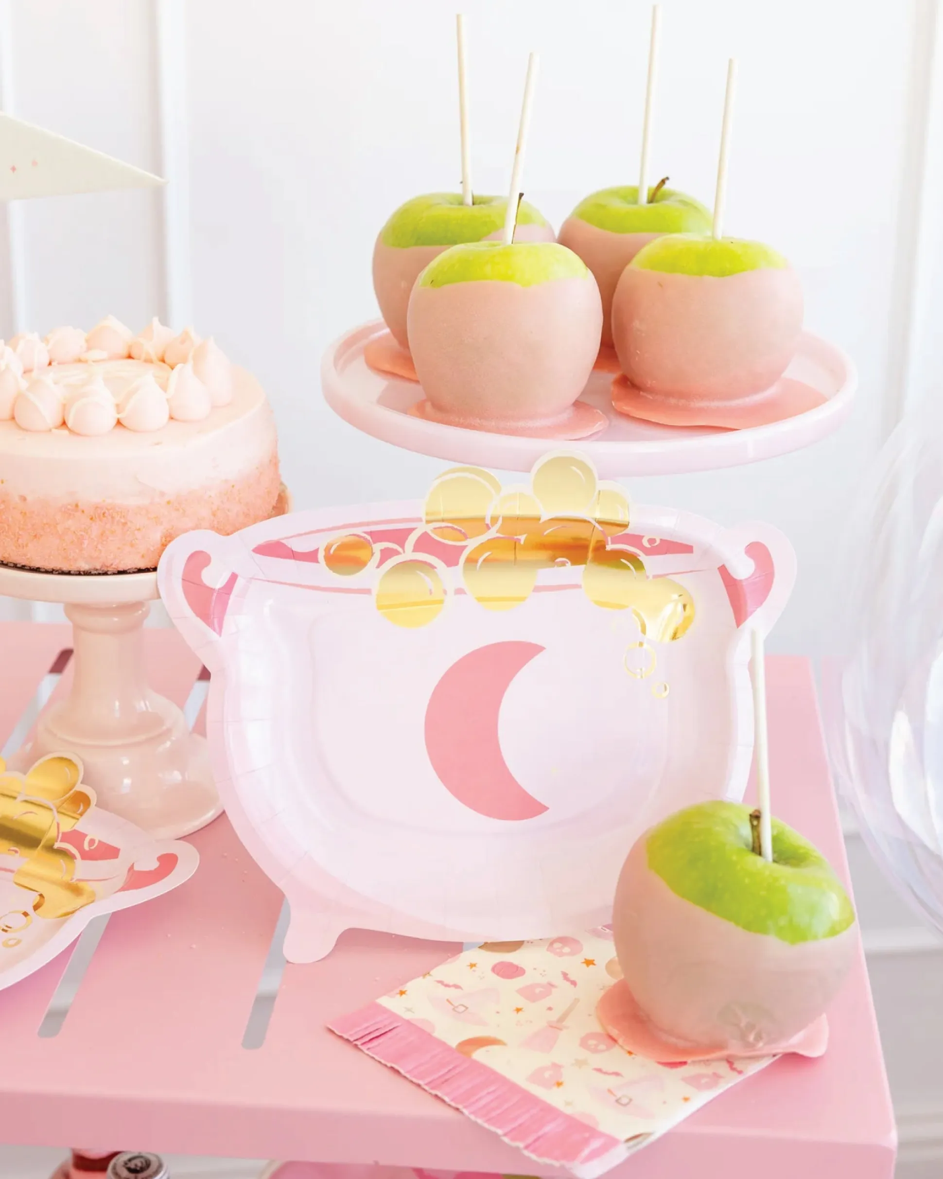 Pink Cauldron Lunch Plates 8ct