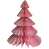 Pink Christmas Tree Honeycomb Paper Centerpiece 17in