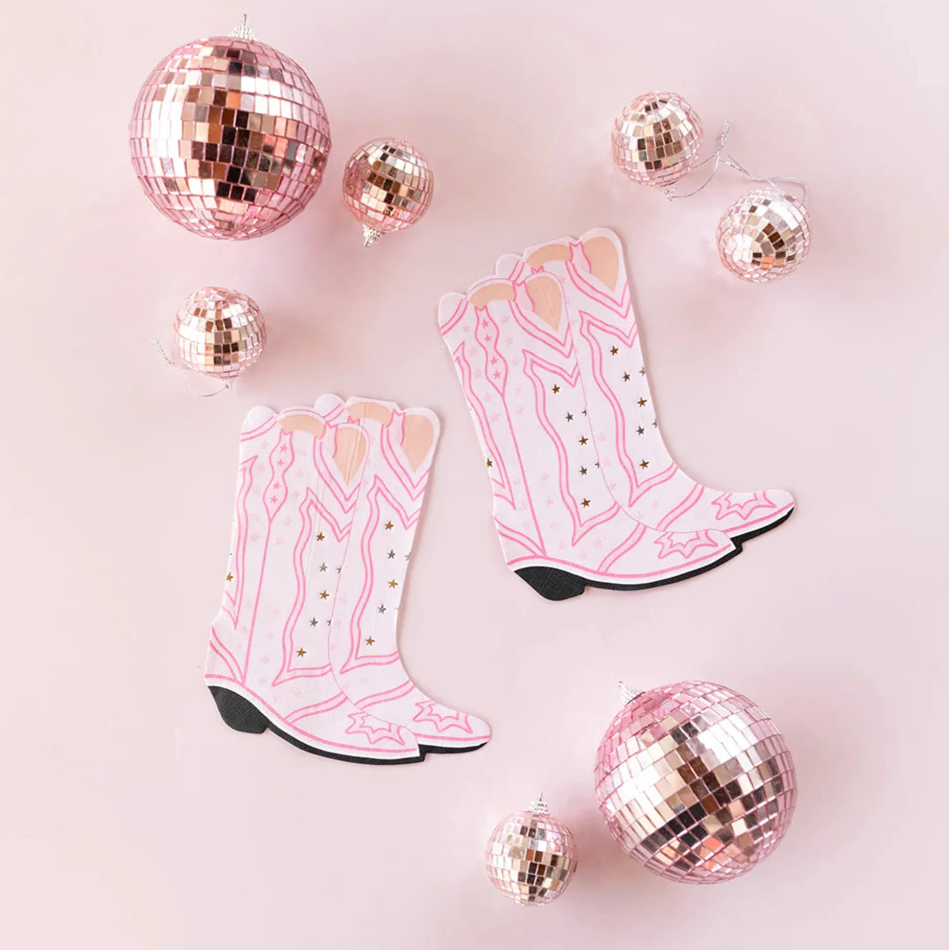 Pink Cowgirl Boots Lunch Napkins 16ct