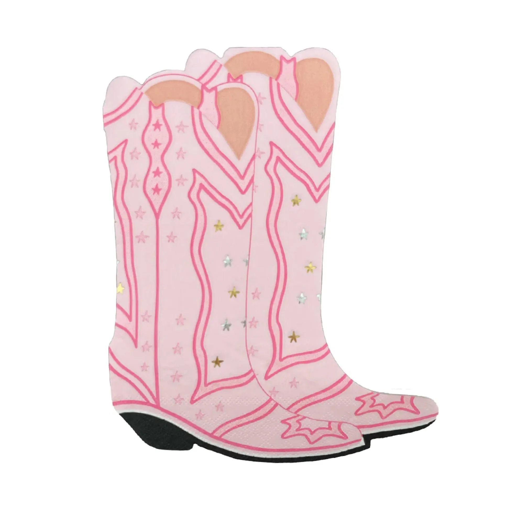 Pink Cowgirl Boots Lunch Napkins 16ct