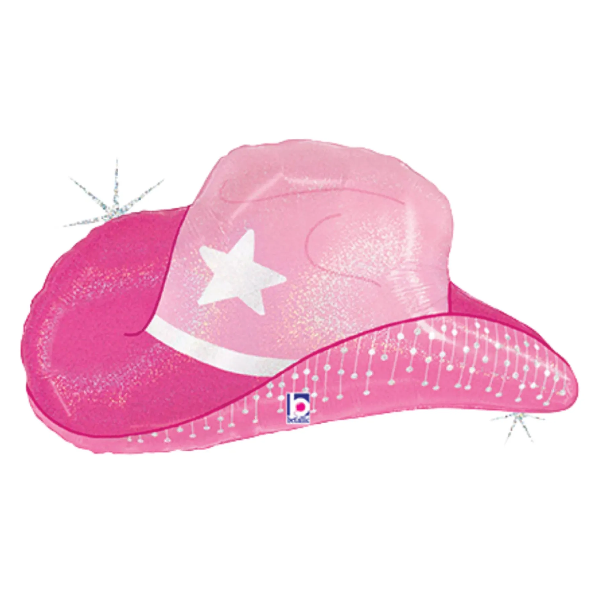 Pink Cowgirl Hat Foil Balloon 26in