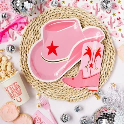 Pink Cowgirl Hat Lunch Plates 8ct