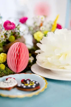 Pink Egg Honeycomb Decoration 4.75in