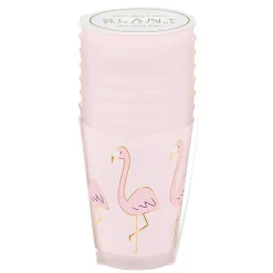 Pink Flamingo Plastic Cups 8ct