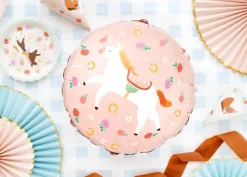 Pink Floral Horse Foil Balloon 18in