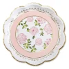 Pink Floral Tea Time Lunch Plates 16ct