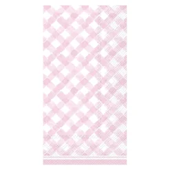 Pink Gingham Paper Guest Towels 16ct