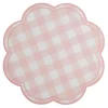 Pink Gingham Scallop Paper Placemats 12ct