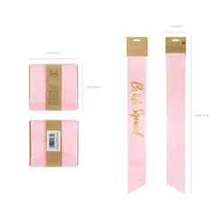 Pink & Gold Bride Squad Sash