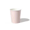 Pink & Gold Pinstripe Paper Cups 10ct