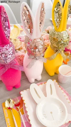 Pink & Gold Pinstripe Paper Cups 10ct