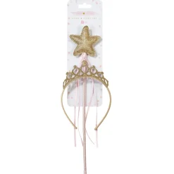 Pink & Gold Princess Wand & Tiara Set
