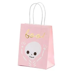 Pink Halloween Boo Favor Bags 6ct