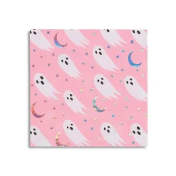 Pink Halloween Ghost Lunch Napkins 16ct