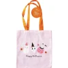 Pink Happy Halloween Canvas Tote Bag