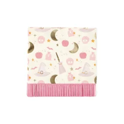 Pink Hocus Pocus Fringe Dessert Napkins 18ct