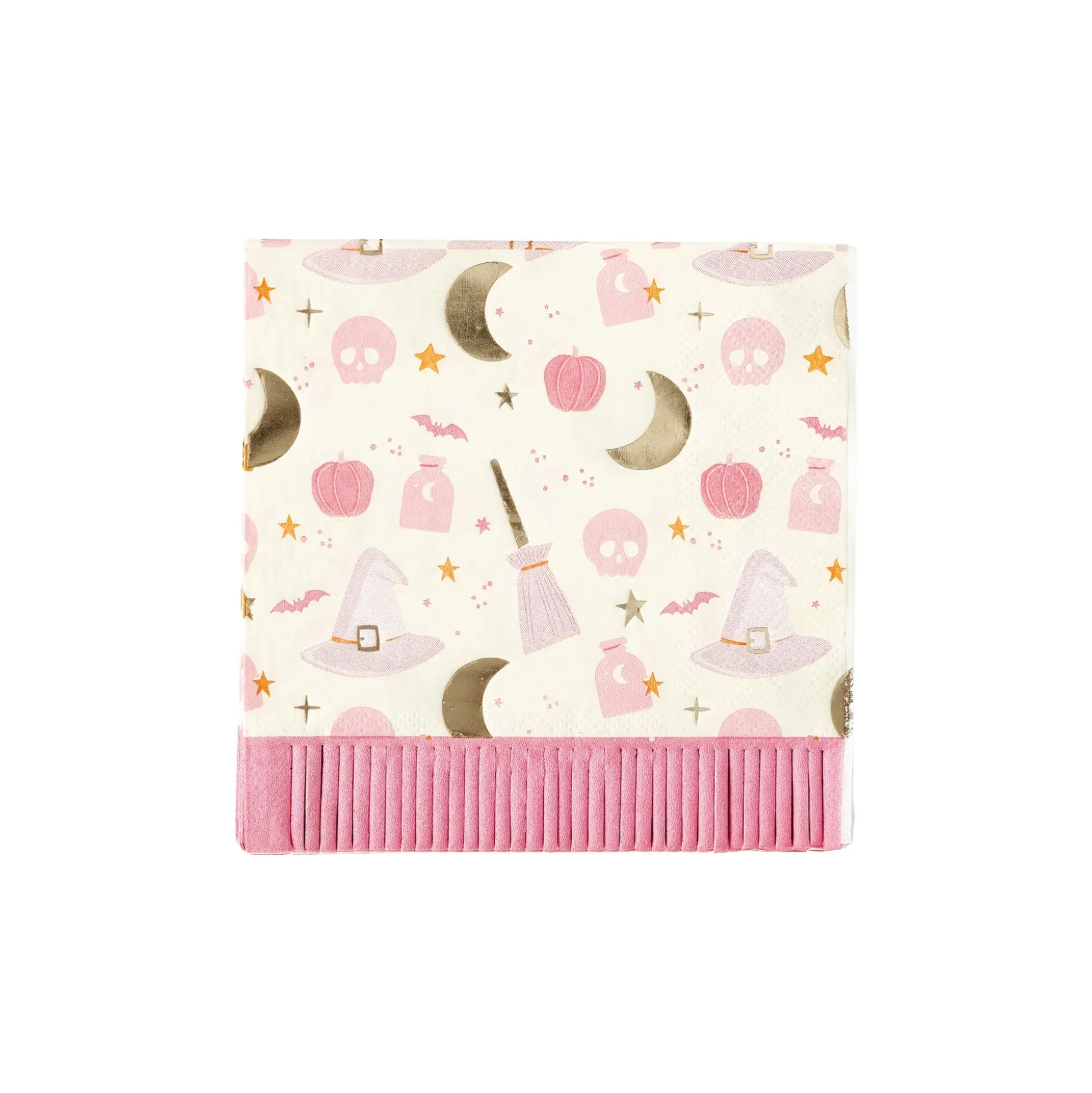 Pink Hocus Pocus Fringe Dessert Napkins 18ct