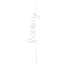 Pink Hooray Plastic Word Straw