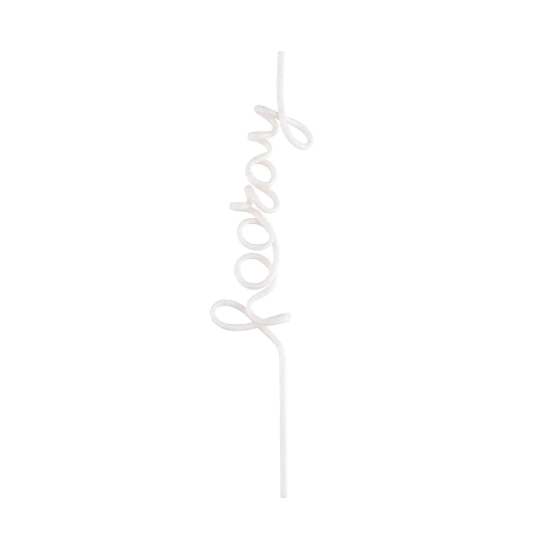 Pink Hooray Plastic Word Straw