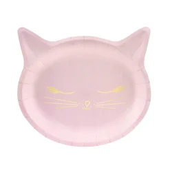 Pink Kitty Cat Lunch Plates 6ct