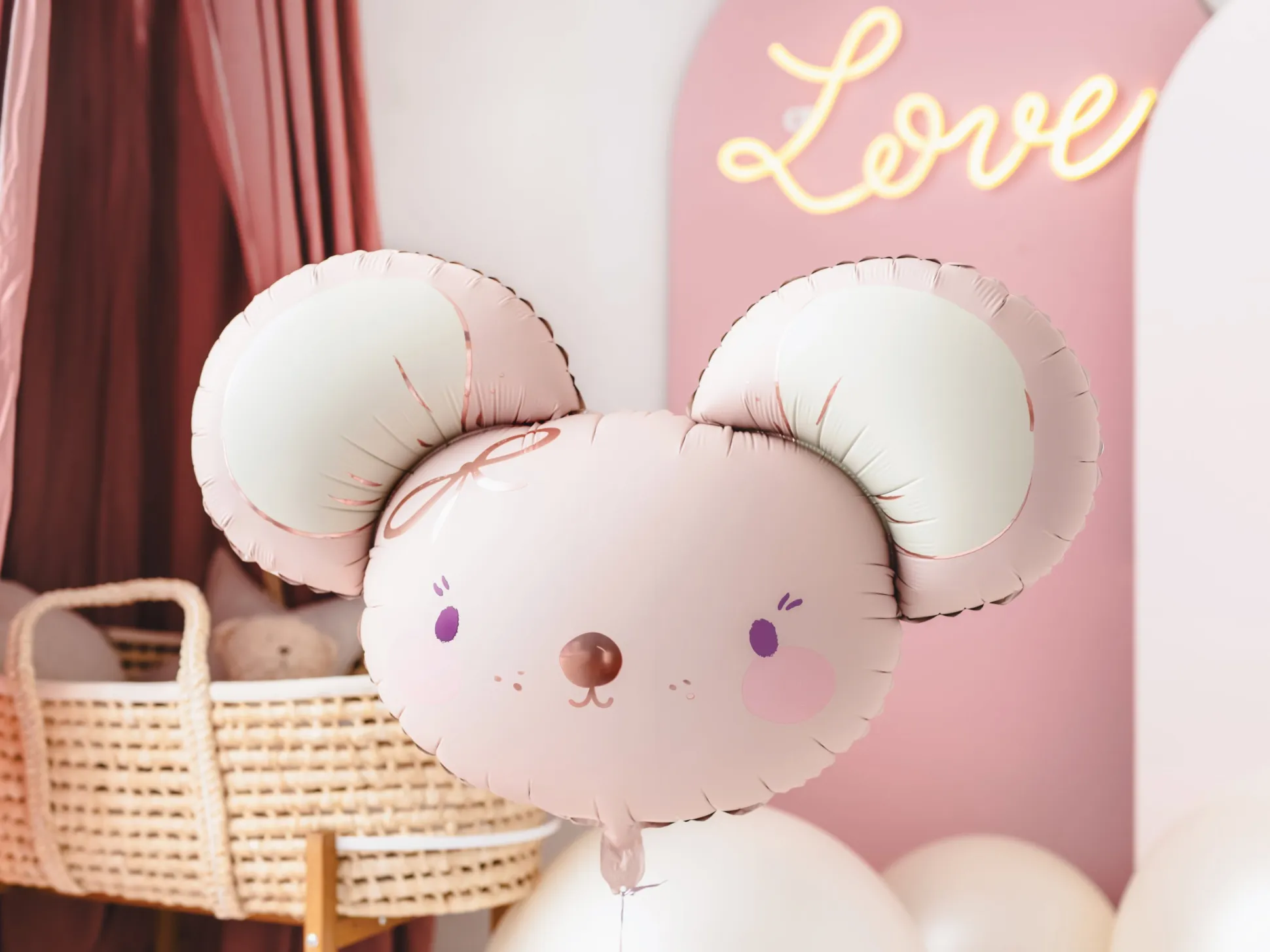 Pink Mouse Balloon 29.5in