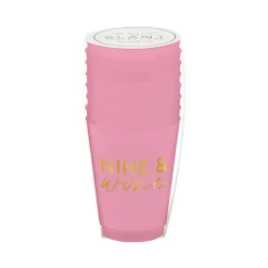 Pink Nine & Wine Frosted Plastic Cups 6ct
