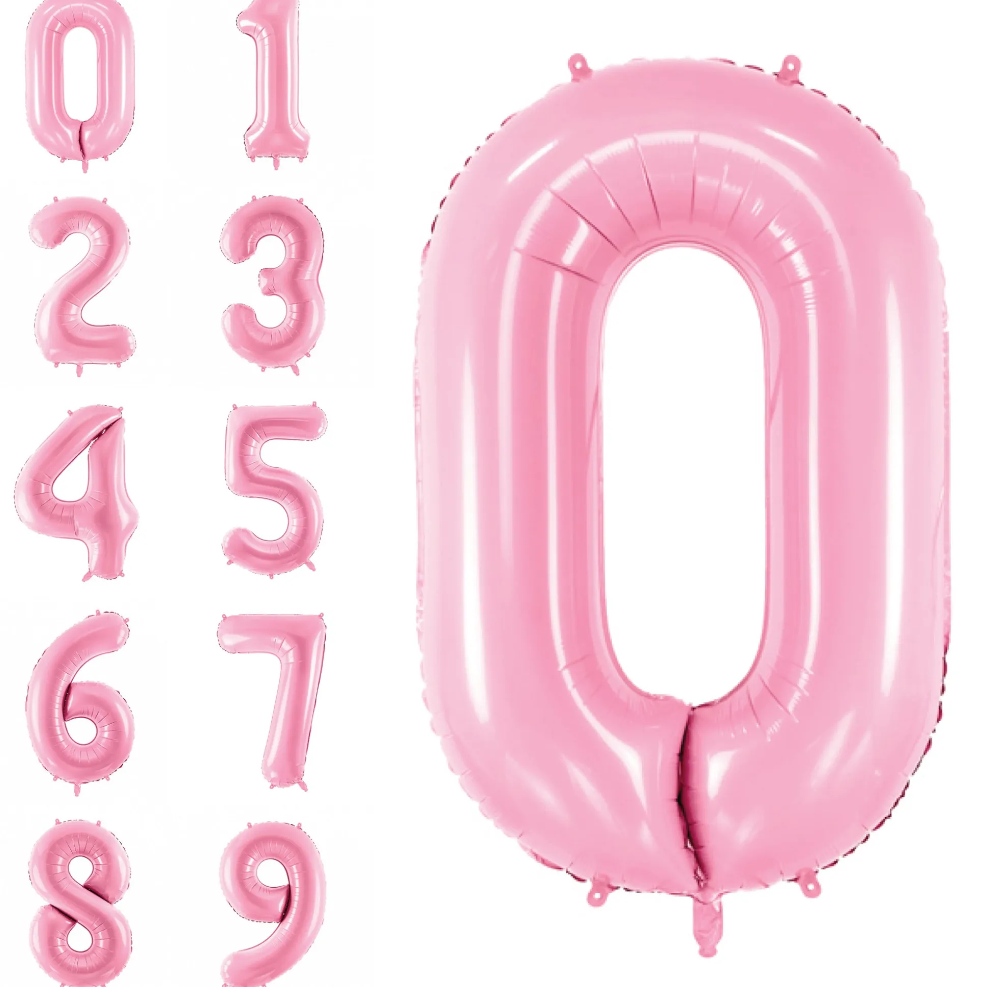 34" Pink Number Balloon 0-9