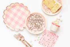 Pink Oh Happy Day Dessert Plates