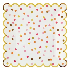 Pink & Orange Confetti Lunch Plates 8ct