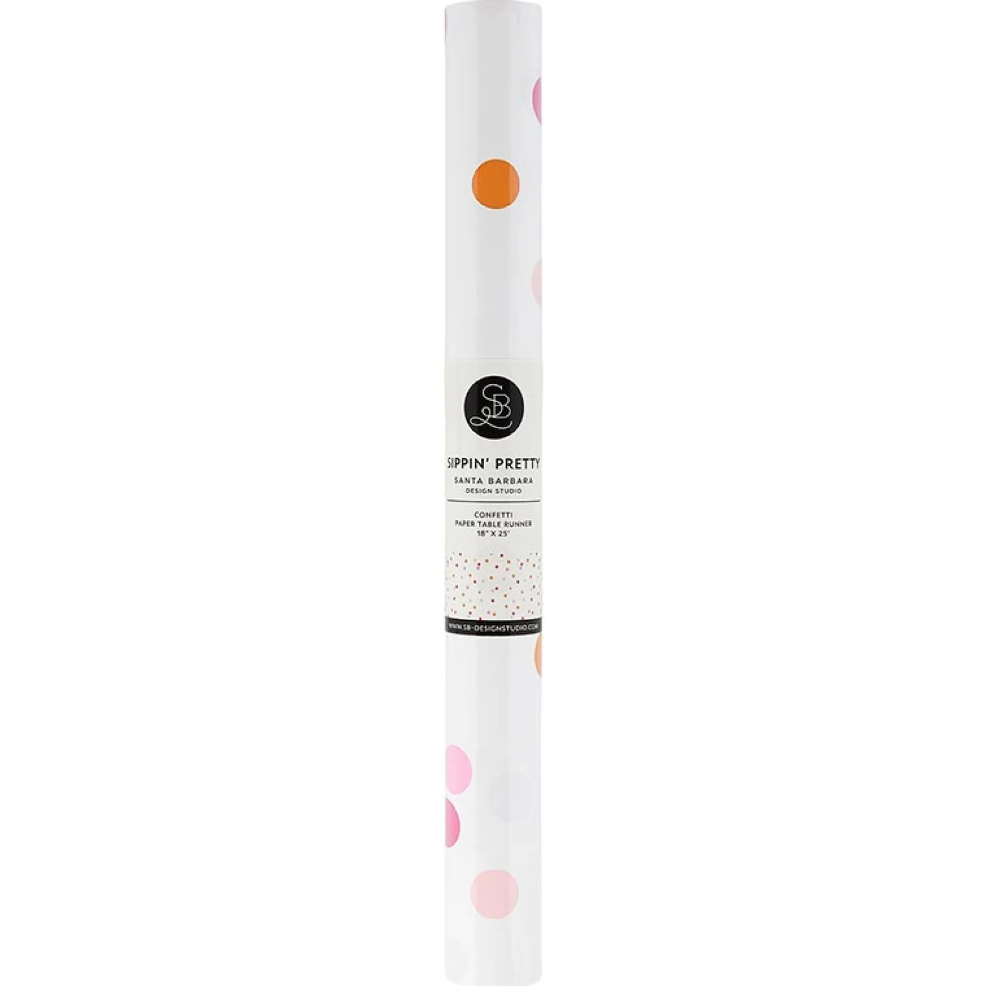 Pink & Orange Confetti Paper Table Runner 25ft