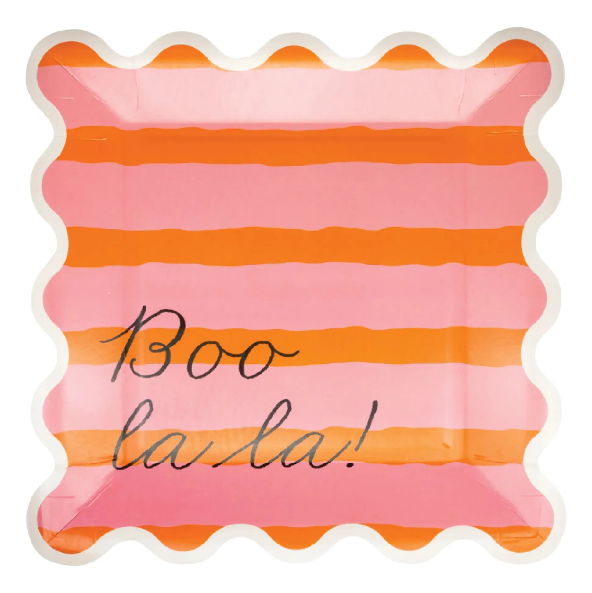 Pink & Orange Striped Boo La La Lunch Plates 8ct