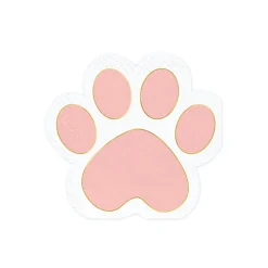 Pink Paw Print Lunch Napkins 12ct