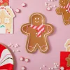 Pink & Red Scarf Gingerbread Man Dessert Plates 8ct