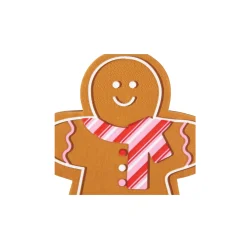 Pink & Red Scarf Gingerbread Man Dessert Napkins 20ct