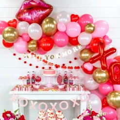 Pink, Red, & White Valentine's Day Balloon Garland Kit 9ft