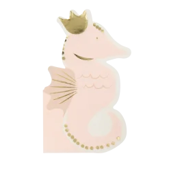 Pink Seahorse Lunch Napkins 18ct