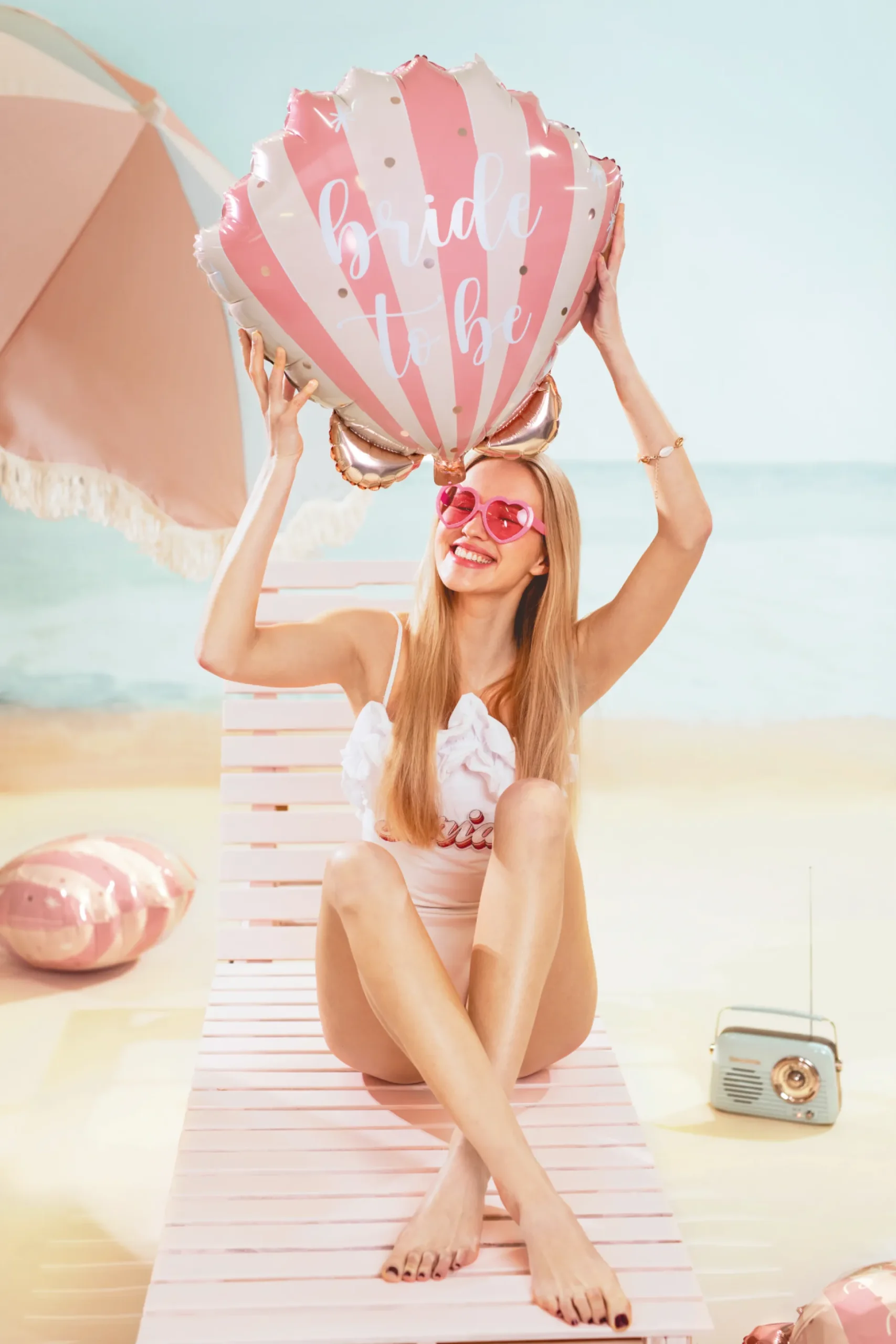 Pink Seashell Bride to Be Balloon 20.5in