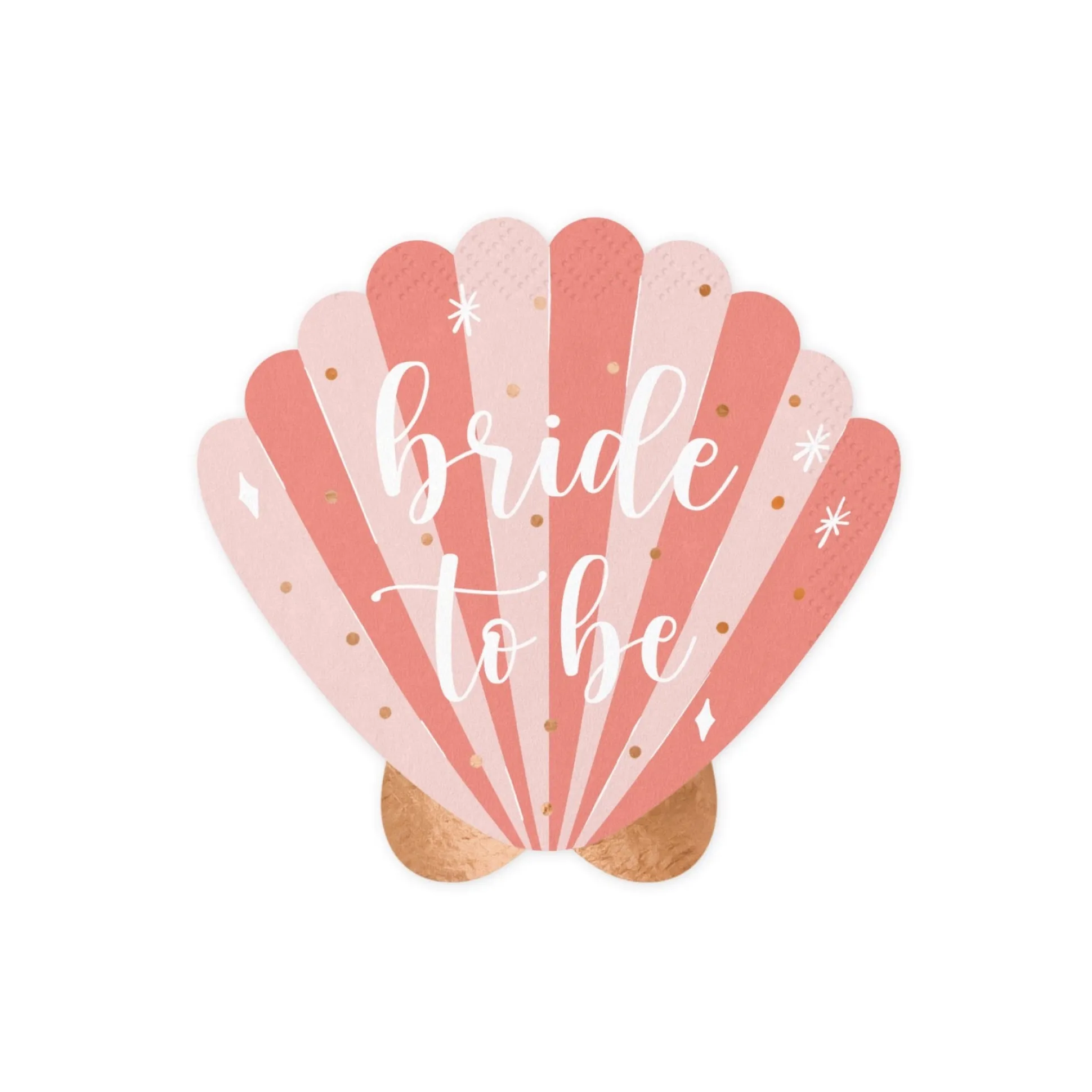 Pink Seashell Bride to Be Dessert Napkins 20ct