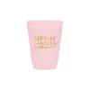 Pink Sippin' Through Summer Frosted Plastic Cups 6ct