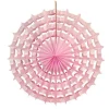 Pink Spiderweb Tissue Paper Fan 27in