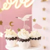 Pink Stork Cake Toppers 7ct