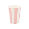 Pink Striped Paper Cups 8ct