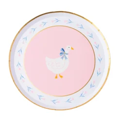 Pink Sweet Goose Dessert Plates 8ct