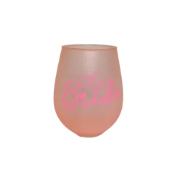 Pink The Bride Acrylic Stemless Wine Glass 12oz