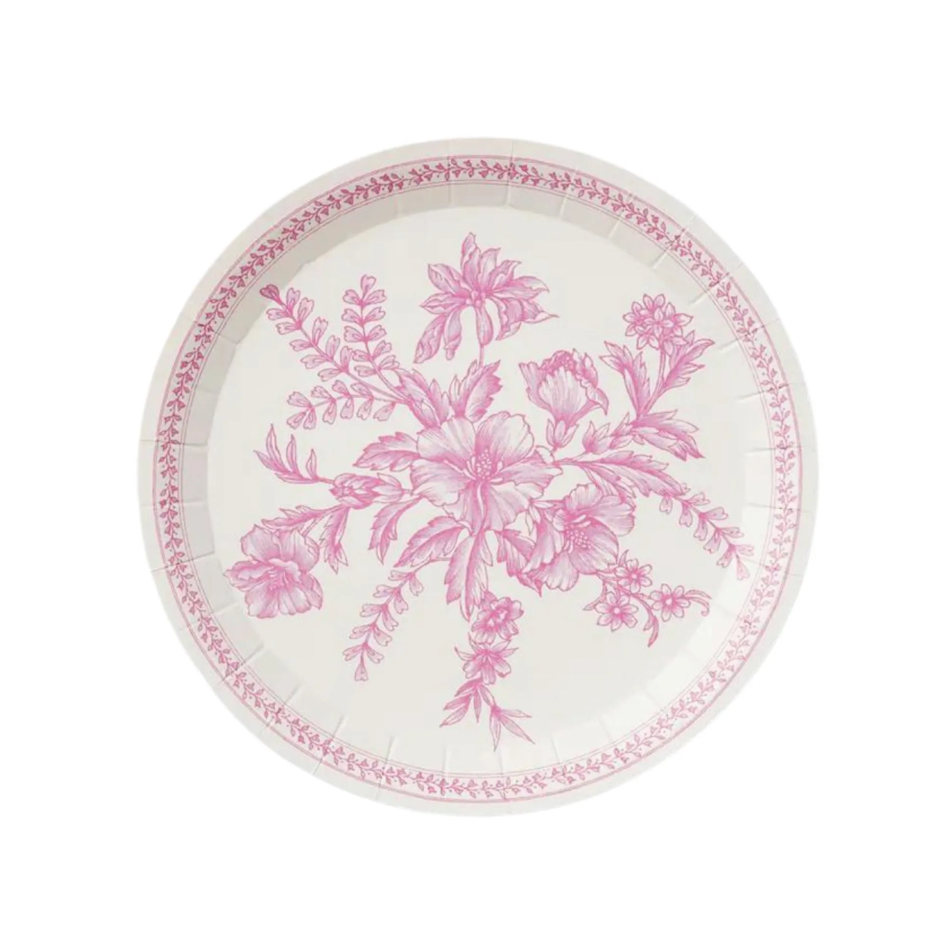 Pink Toile Dessert Plates 10ct