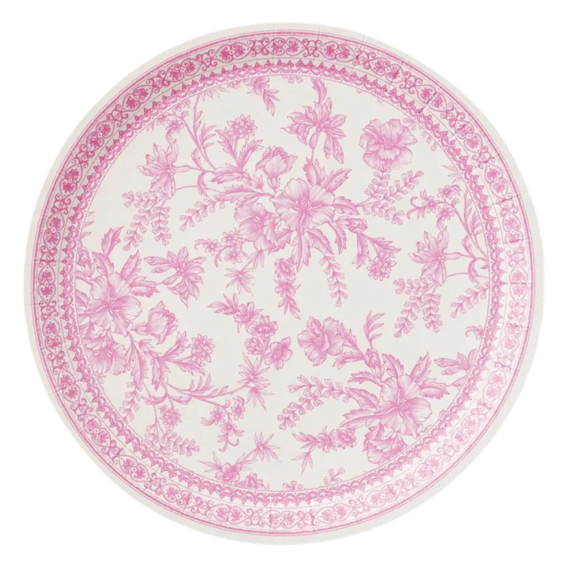 Pink Toile Lunch Plates 10ct