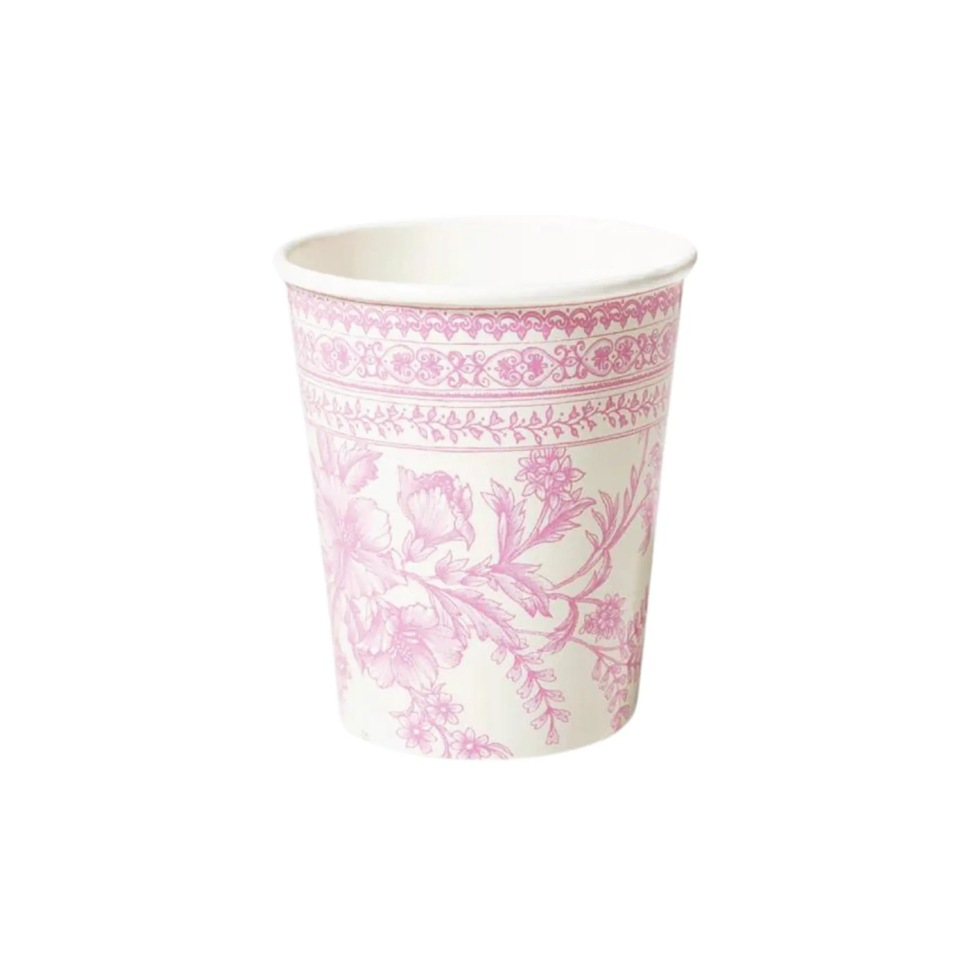 Pink Toile Paper Cups 10ct