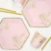 Pink Tropical Dessert Plates 6ct