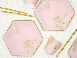 Pink Tropical Dessert Plates 6ct